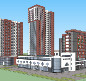 现代高层办公楼